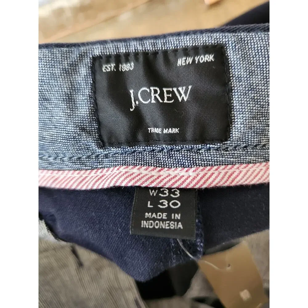 NWT J. Crew Men's 770™ Straight-Fit Stretch Chino Pant Navy 33/30